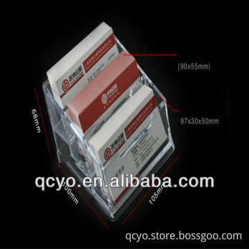 Clear desktop wall mounted acrylic business card holder